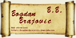Bogdan Brajović vizit kartica